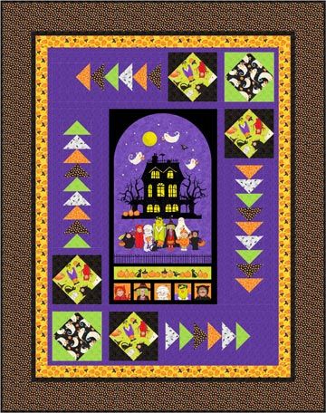 Northcott Halloween Quilt Patterns, Panel Ideas, Halloween Quilt, Cottage Quilt, Halloween Quilts, Quilt Designs, Halloween Fabric, Panel Quilts, Halloween Pictures