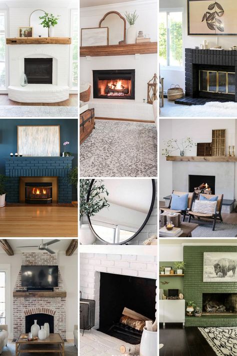 Is your brick fireplace outdated? Check out these budget friendly brick fireplace makeover ideas that you can do in a weekend to transform your space! Brick Fireplace Makeover Ideas, Fireplace Makeover Ideas, Brick Fireplace Remodel, Den Makeover, Fireplace Accent Walls, Red Brick Fireplaces, Melba Toast, Formal Lounge, Painted Brick Fireplace