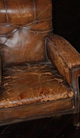 Our beloved, well-used leather 'Pondering  Chair' Old Leather Chair, Interior Design Showroom, Brown Leather Chairs, Design Showroom, Leather Club Chairs, Furniture Showroom, Leather Texture, Oscar Wilde, Take A Seat