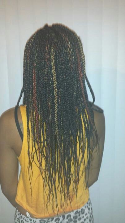 #Box #Braids #Maroon #Blond Box Braids Maroon, Twist Box Braids, Senegalese Twist, Box Braids, Dreadlocks, Braids, Twist, Blonde, Hair Styles