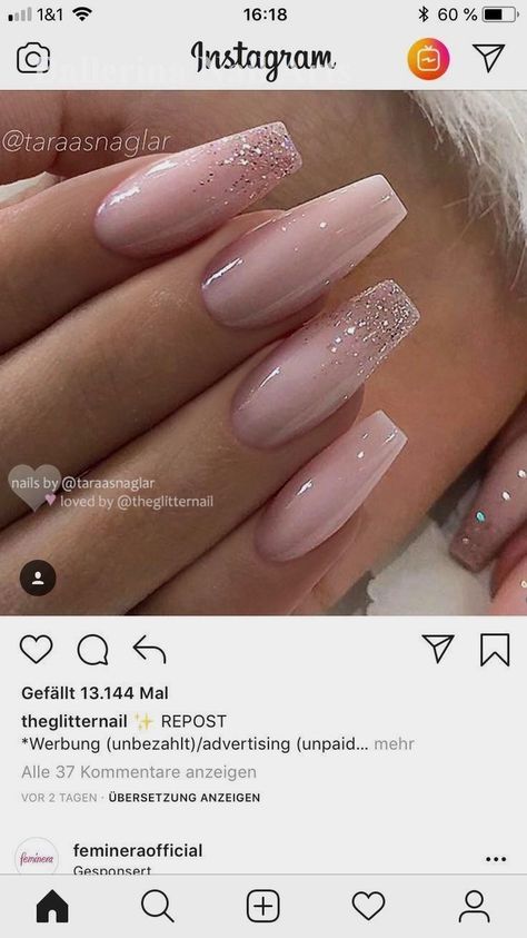 Ballerina Nails Designs, Simple Acrylic Nails, Ballerina Nails, Bling Acrylic Nails, Trim Nails, Pink Acrylic Nails, Clean Nails, Elegant Nails, Coffin Nails Designs