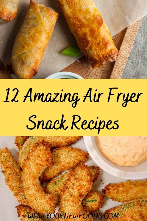 Air Fryer Snacks – Find out what are the best things to make in an air fryer with these air fryer snacks recipes. Use the air fryer for healthier snacks. #Airfryer #airfryerrecipes #airfryersnacks Air Fryer Canapes, Airfryer Snacks, Air Fryer Snacks, Vegetarian Buffet, Air Fryer Potato Chips, Breaded Tofu, Carrot And Coriander Soup, Air Fryer Fried Chicken, Potato Chip Recipes