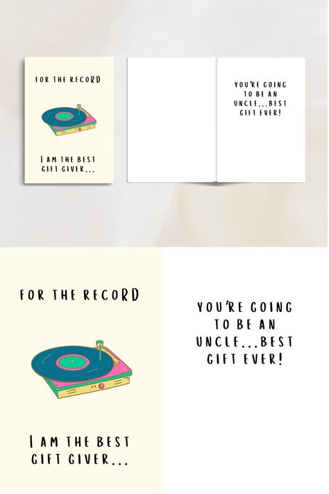 Telling Brother Hes Going To Be An Uncle, Pregnancy Announcement To Brother Uncle, Uncle Birthday Card, Pregnant Ideas, We Are Pregnant, Uncle Birthday, Pregnancy Announcement Cards, Simple Birthday Cards, Simple Birthday