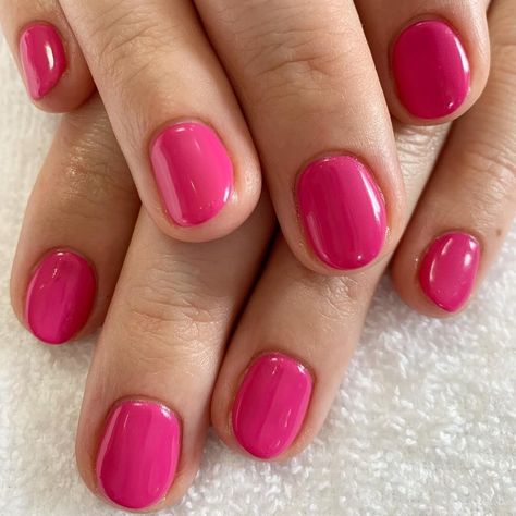 Hot Pink Shellac Nails, Dark Pink Nail Polish, Pink Shellac Nails, Pink Shellac, Cnd Shellac Nails, Dark Pink Nails, Cnd Shellac, Pink Nail Polish, Shellac Nails