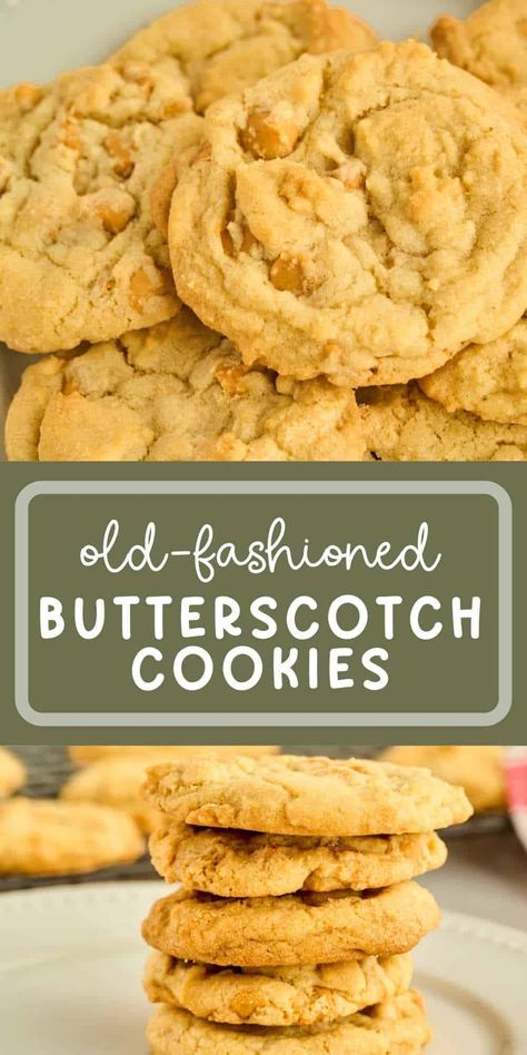 Butterscotch Cookies Recipes, Butterscotch Chip Cookies, Butterscotch Recipes, Drop Cookie, Butterscotch Cookies, Butterscotch Chips, Drop Cookies, Candy Cookies, Lost 100 Pounds