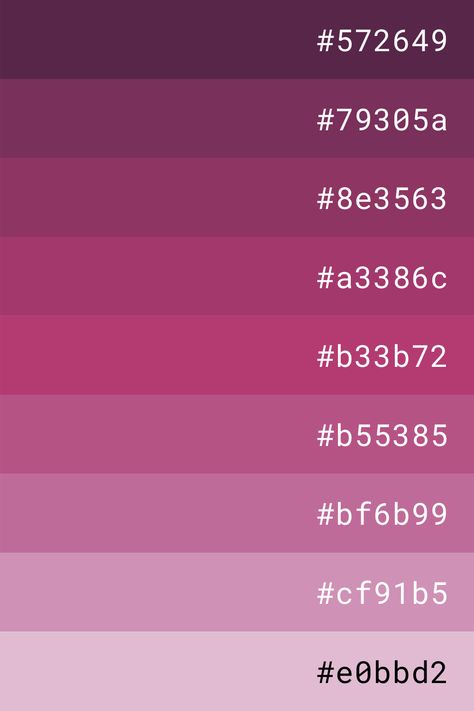 Dark Pink Pallete Color, Dark Pink Hex Code, Dark Pink Colour Palette, Color Pallete With Codes, Gradient Hex Code, Ponytown Color Codes, Pink Color Palette Hex Codes, Dark Pink Color Palette, Pink Colors Shades