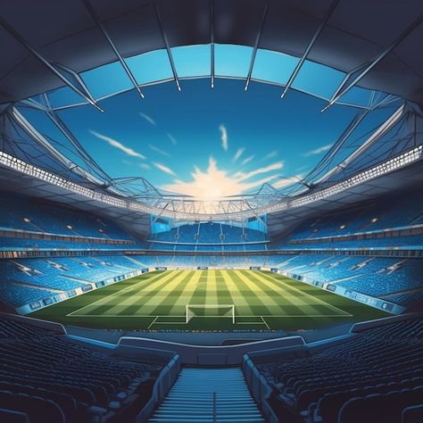 Free Photo | Sport Football Arena photography E Football, Background Football, Photo Sport, Football Background, Poster Football, Football Stadium, Sun Shining, Blue Football, Christian Pictures