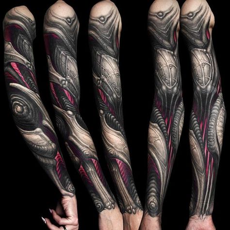 Satanic Tattoo Design, Giger Tattoo, Biomech Tattoo, Biomechanical Tattoo Design, Octopus Tattoo Sleeve, Satanic Tattoos, Bio Organic Tattoo, Cyberpunk Tattoo, Organic Tattoo