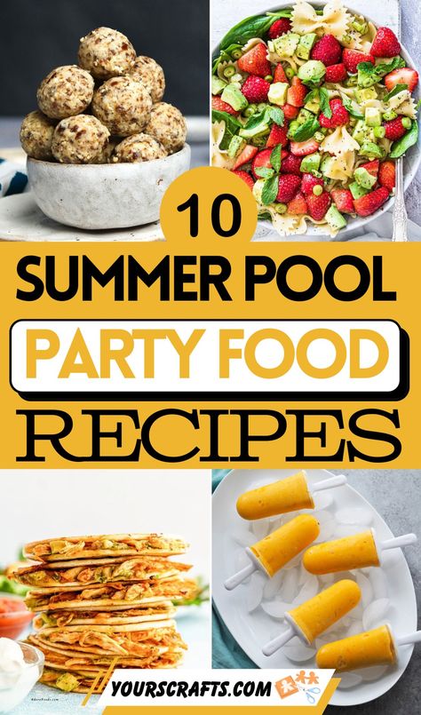 Summer Pool Party Food Ideas Summer Pool Party Food, Pool Party Food Ideas, Tasty Food Recipes, Honey Chipotle Chicken, Pool Party Food, Summer Food Party, Party Food Recipes, Honey Chipotle, Easy Turkey