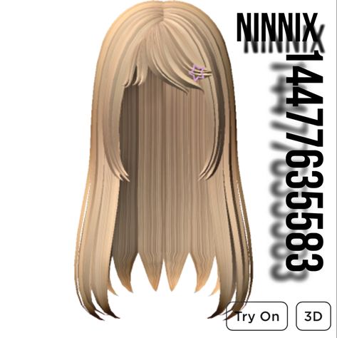 Roblox Gyaru Hair Codes, Ninnix Roblox Code, Blonde Hair Roblox, Gyaru Kawaii, Gyaru Hair, Gyaru Aesthetic, Roblox Hair, Kawaii Hair, Hair Codes