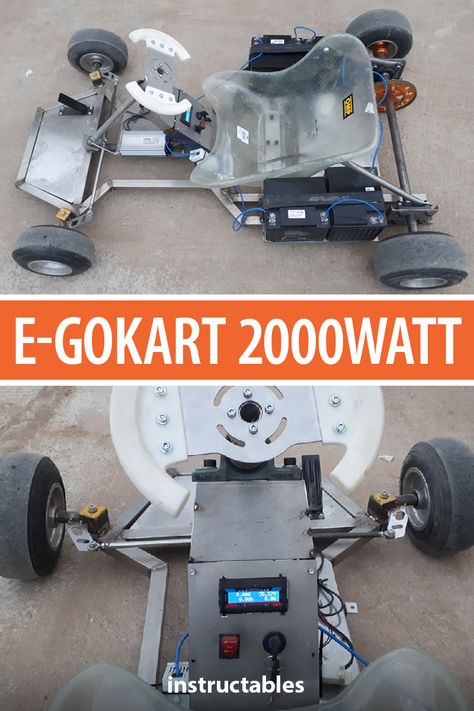 Diy Electric Go Kart, Go Cart, Electric Kart, Go Kart Designs, Electric Go Kart, Go Kart Frame, Homemade Go Kart, Go Kart Plans, Diy Go Kart