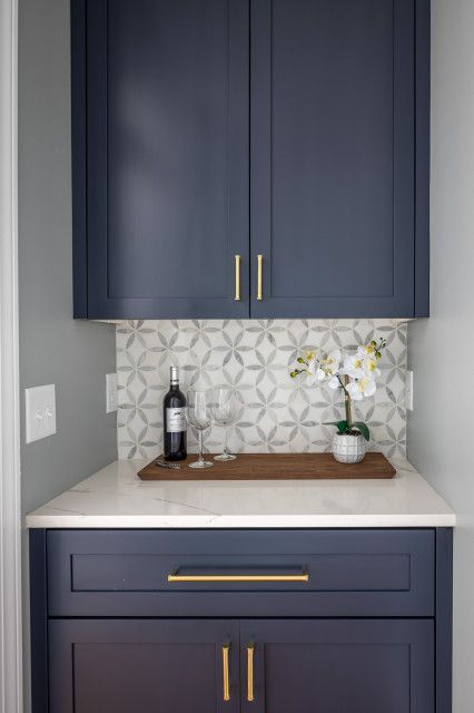 Kitchen of the Week: Room Opens Up to Be Family-Friendly Navy Cabinets Backsplash, Benjamin Moore Hale Navy Cabinets, Hale Navy Benjamin Moore Kitchen, Kitchens With Navy Cabinets, Hale Navy Benjamin Moore Cabinets, Navy Bar Cabinets, Benjamin Moore Blue Kitchen Cabinets, Newburyport Blue Benjamin Moore Cabinets, Navy Blue Laundry Room Cabinets