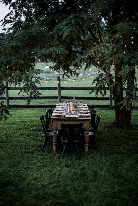 backyard dining Local Milk, Outdoor Dinner, Shenandoah Valley, Al Fresco Dining, The Grass, Outdoor Entertaining, Country Life, Farm Life, Table Set