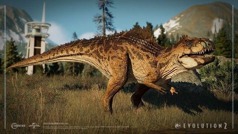 In a popular game jurassic world evolution, Soon there will be skins on Giganotosaurus and Atrocyraptor Jurassic Park Trilogy, Jurassic World Evolution 2, Jurassic World Evolution, Dino Park, Prehistoric Wildlife, Jurrasic Park, Dinosaur Pictures, Jurassic World Dinosaurs, Ark Survival Evolved