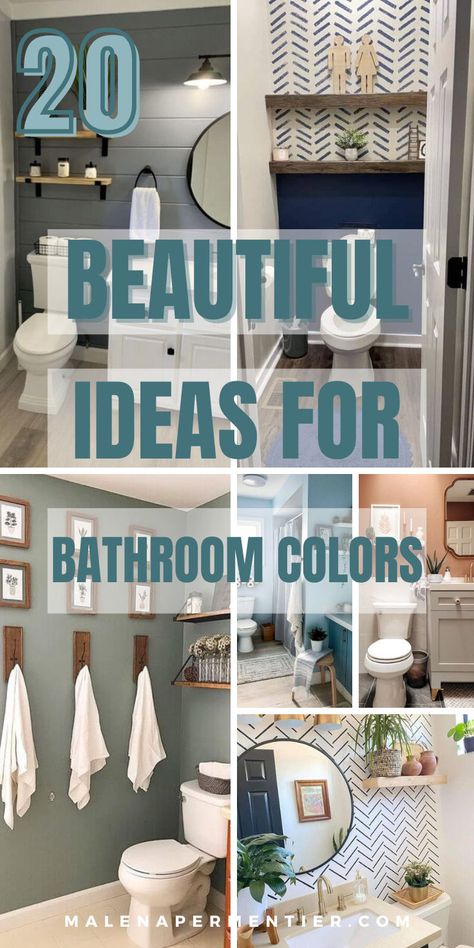 bathroom paint color ideas Bathroom Remodel Paint, Guest Bathroom Colors, Bathroom Paint Color Ideas, Bathroom Wall Ideas, Bathroom Paint Color, Trending Bathroom Colors, Small Bathroom Paint Colors, Best Bathroom Paint Colors, Best Bathroom Colors