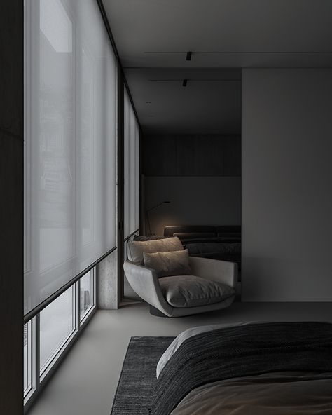 Minimal Interior Decor, Real Bedroom Ideas, Dark Minimal Bedroom, Mens Apartment Bedroom, Minimal Interior Design Bedroom, Minimal Modern Bedroom, Bedroom Minimalist Modern, Minimalist White Bedroom, Bedroom Minimal