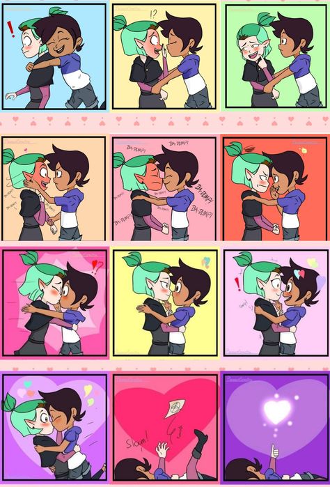 Luz Y Amity, Lumity Kiss, Luz X Amity, Lesbian Art, Lgbt Art, Disney Shows, Love Kiss, Miraculous Ladybug Comic, House Drawing