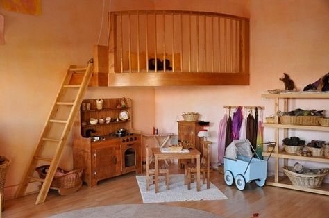 The Cozy Nook Loft. Easy, amazing, love it! I want a house now, just to make this. Garage Playroom, Reading Loft, Kids Loft, Studio Apartments, Salou, Cozy Nook, Kid Spaces, Apartment Design, Kids' Room