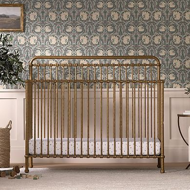 Namesake Winston 4-in-1 Convertible Crib Metal Crib, 4 In 1 Crib, Adjustable Mattress, Convertible Crib, Full Size Bed, Classic Metal, Vintage Iron, Nursery Furniture, Baby Room Decor