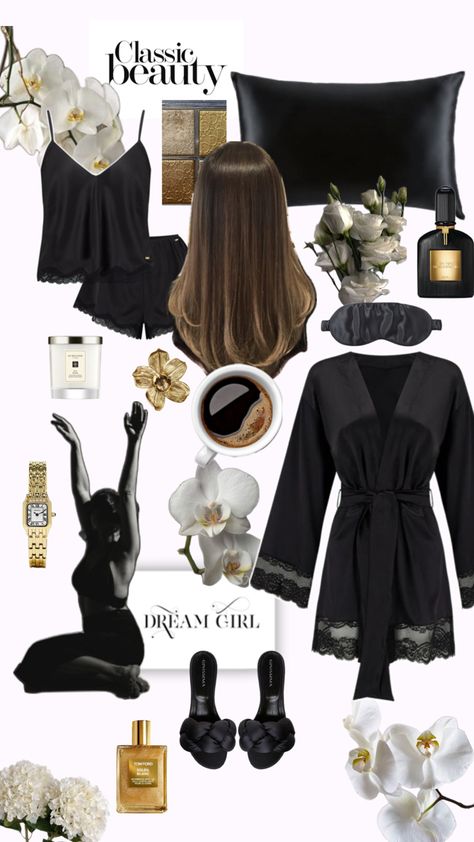 #chic #black #gold #luxury #aesthetic #fashion #flowers #lifestyle Goth Chic Aesthetic, Gold Luxury Aesthetic, Clean Goth Aesthetic, Clean Goth, Fashion Flowers, Gold Luxury, Luxury Aesthetic, Goth Aesthetic, Aesthetic Fashion