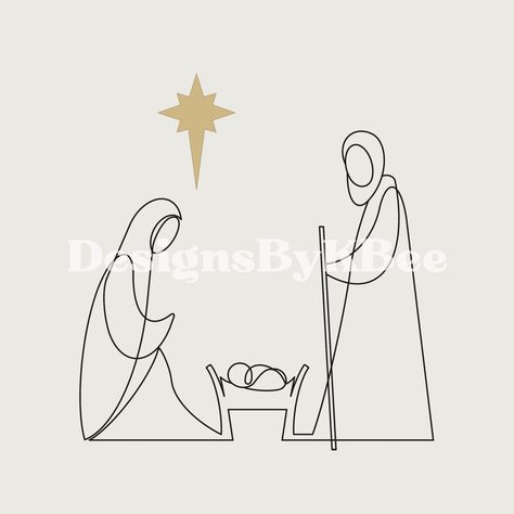 Nativity Embroidery Patterns, Nativity Embroidery Patterns Free, Nativity Scene Line Art, Nativity Embroidery Design, Nativity Scene Embroidery Pattern, Family Vector Illustration, Christmas Drawing Ideas, Family Vector, Christmas Manger