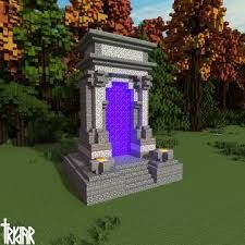 Floating Nether Portal, Greek Nether Portal Minecraft, Epic Nether Portal Design, Nether Hallway Minecraft, Minecraft Torii Gate Nether Portal, Portal Designs Minecraft, Minecraft Crypt, Portal Do Nether, Minecraft Nether Hub Ideas