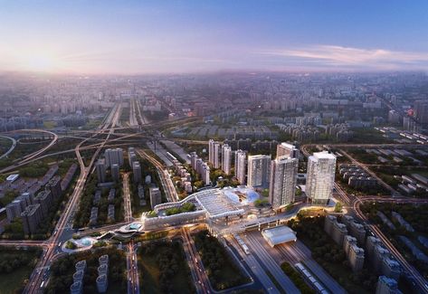 Ronald Lu & Partners Completes Phase One of China’s First Transit-Oriented Development | ArchDaily Transit Oriented Development, Hong Kong Architecture, Hyatt Centric, Chinese Architecture Design, Chinese Buildings, Open Hotel, Shanghai City, Smart Building, China Image