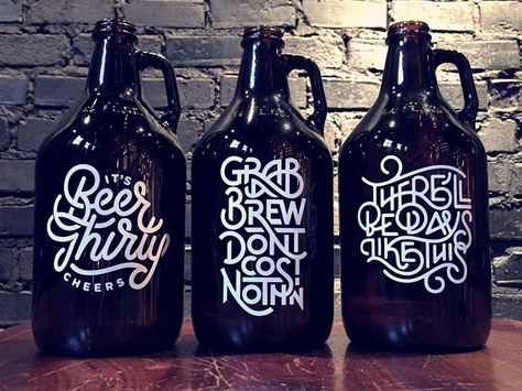 Mary Kate Mcdevitt, Beer Growler, Typography Artwork, Hand Lettering Inspiration, Beer Logo, Beer Packaging, Beer Design, Types Of Lettering, Bottle Packaging