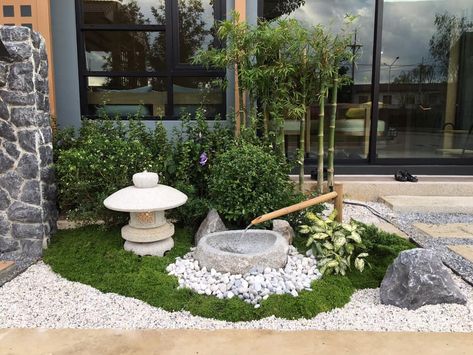 Japandi Garden Ideas, Japanese Garden Backyard, Japanese Inspired Garden, Japan Garden, Japanese Garden Design, Outdoor Gardens Design, Front Yard Landscaping Design, Fairy Garden Diy, House Architecture Design