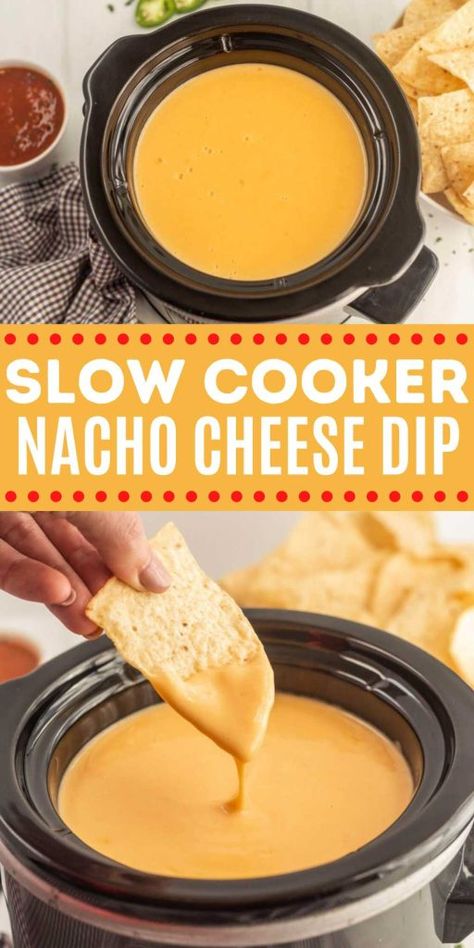 Homemade Nacho Cheese Sauce Crockpot, Homemade Queso For Nachos, Crock Pot Nacho Cheese Dip, Crock Pot Nacho Cheese, Queso Recipe Crockpot, Slow Cooker Nacho Cheese, Slow Cooker Nachos, Homemade Marinades, Easy Nacho Cheese