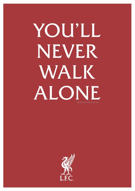 LFC.  You'll Never Walk Alone.  Rather says it all! Nike Liverpool Wallpaper, Football Liverpool Wallpaper, You Never Walk Alone, Liverpool Fc Quotes, Iphone Wallpaper Liverpool, Youll Never Walk Alone, Soccer Themed Bedroom, Lfc Logo, Ynwa Liverpool