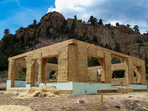 Straw Bale Building, Earth Houses, Straw Bale Construction, Cob Building, Earth House, Straw Bale House, Hay House, Earthship Home, Straw Bales