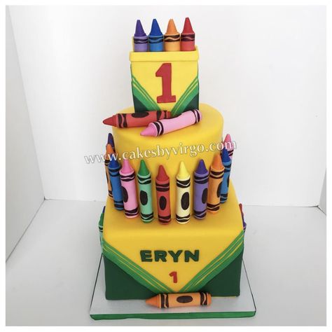 Crayon Box Cake, Crayon Birthday Cake, Crayon Cake, Crayola Party, Crayola Birthday Party, Baby Shower Girl Diy, Roblox Party, Dibujos Toy Story, School Cake