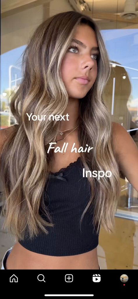 Pretty Brown Hair With Blonde Highlights, Ashy Brown Straight Hair, Cool Tone Caramel Hair, Neutral Blonde Balayage On Brown Hair, Brownish Blonde Highlights, Lighter To Darker Hair, Hair Inspo Brown With Highlights, Blonde Highlight Inspo Brown Hair, Blond Balayage On Brown Hair Money Piece