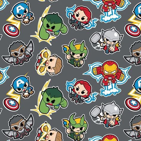 Superhero Pattern, Superhero Camp, Disney Letters, Book Fabric, Chibi Marvel, Avengers Theme, Avengers Characters, Superhero Kids, Avengers Superheroes