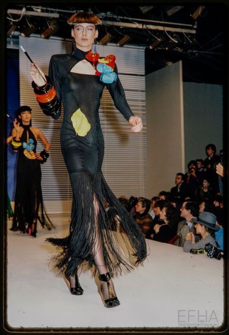 Fashion show Claude Montana | Claude Montana - Europeana Collections Runway 80s, 1982 Fashion, Paris October, Claude Montana, High Fashion Editorial, Thierry Mugler, Couture Runway, France Paris, Fashion Event