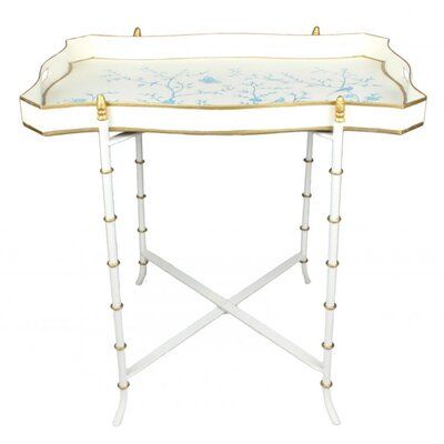 Elegant Tray, Blue Chinoiserie, Glass End Tables, Enchanted Home, End Tables With Storage, Tray Table, Apartment Room, Serving Piece, House Inspo