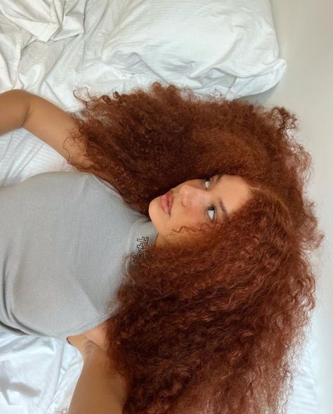 Ginger Curls Black Women, Ginger Natural Hair Black Women, Ginger Black Women, Auburn Curly Hair, Ginger Curls, Copper Curls, Curly Ginger Hair, Curly Ginger, Dyed Curly Hair