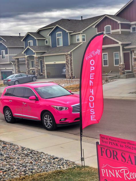 Pink Real Estate Branding, Realty Branding, Pink Real Estate, Real Estate Vision Board, Realtor Life, Open House Real Estate, Colorado Living, Buy My House, Colorado Real Estate