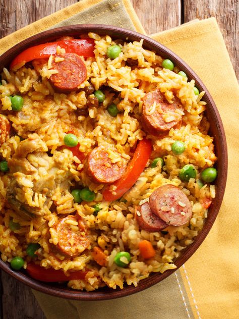 Kiełbasa Fried Rice (Best Recipe!) | Polonist Kielbasa And Rice Recipes, Kielbasa And Rice, Turkey Kielbasa Recipes, Rice And Beans Recipe, Vegetable Casserole Recipes, Skillet Dinner Recipes, Kielbasa Recipes, Kielbasa Sausage, Arroz Frito