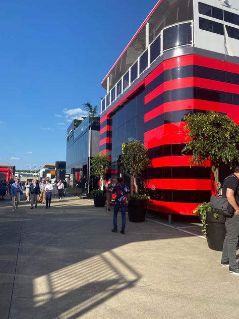 Ferrari in the paddock #ferrari #f1 #paddock Ferrari Paddock F1, Formula One Paddock, Paddock F1, Silverstone F1, F1 Paddock, F1 Wallpapers, F1 Wag, Career Vision Board, Vision Board Manifestation