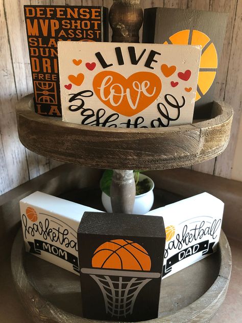 Basketball Decor, Basketball Signs, Basketball Decorations, Wood Block Crafts, Basketball Theme, Sports Decor, Sports Signs, Block Craft, Basketball Mom