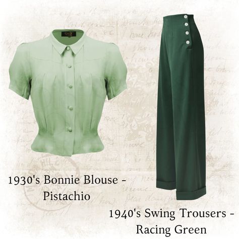 1950s Casual Outfits For Women, 1930s Casual Fashion, 1940s Fashion Women Outfits, 1940’s Outfits, 1940s Lifestyle, 1940 Fashion Women, Swing Dance Outfit, 1940s Pants, Vintage Clothes 1940s