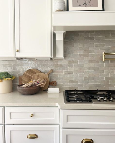 Cemento Collection (@cementocollection) • Instagram photos and videos Zellige Kitchen, White Zellige Tile, Zellige Backsplash, Neutral Whites, Moroccan Zellige Tile, Cali House, Backsplash Kitchen White Cabinets, Beautiful Backsplash, Moroccan Zellige