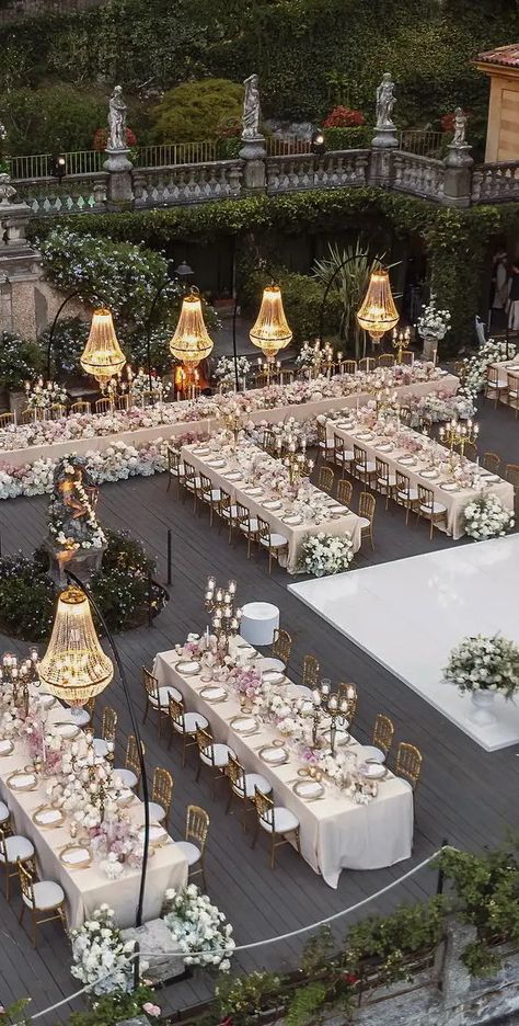 Dream Reception, Event Venue Spaces, Black And White Wedding Theme, Dream Wedding Decorations, Elegant Wedding Reception, Wedding Types, Tuscan Wedding, Dream Wedding Venues, Lake Como Wedding