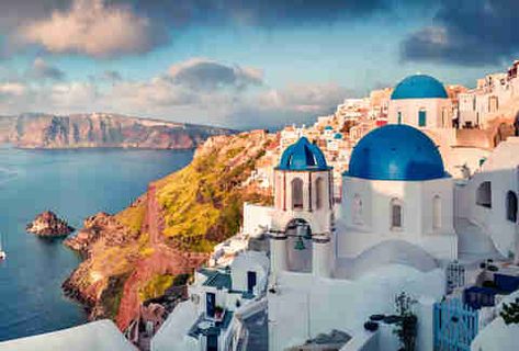 Santorini, Greece Santorini Bucket List, Greece Tourist Attractions, Travel Rewards Credit Cards, Greece Honeymoon, Popular Travel Destinations, Santorini Island, Cyclades Islands, Santorini Greece, Future Travel