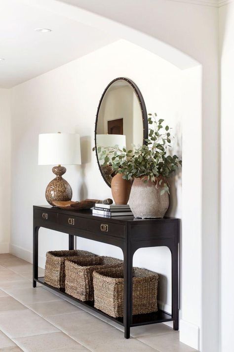 Entry Table Foyer, Table Under Tv Decor Bedroom, Hallway Console Table Black, Consoles Tables Hallway, Black Hallway Console Table, Entry Way Black Table, Decor For Black Table, Entry Way Table Black, Hallway Entrance Table