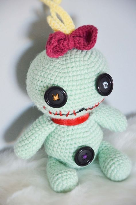 Crochet Scrump Doll Pattern Free, Crochet Scrump Pattern Free, Scrump Crochet Pattern Free, Scrump Crochet Pattern, Scrump Lilo And Stitch, Lilo And Stitch Doll, Stitch Scrump, Stitch Crochet Pattern, Crochet Pour Halloween