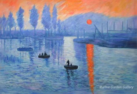 Oil painting Canvas Art Impression Sunrise by Claude Monet famous artwork High quality hand painted https://my-artwork.com/product/oil-painting-canvas-art-impression-sunrise-by-claude-monet-famous-artwork-high-quality-hand-painted Monet Sunrise, Sunrise Drawing, Impression Sunrise, Painting Famous, Doodle Paint, Claude Monet Paintings, Claude Monet Art, Art Journal Cover, Paintings Famous