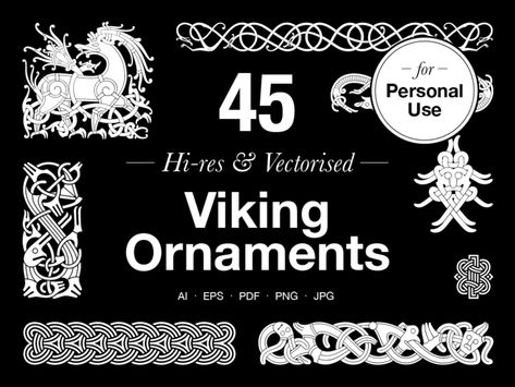 Viking Age Art, Viking Ornament, Norse Design, Viking Pattern, Viking Reenactment, Viking Life, Viking Costume, Nordic Tattoo, Viking Designs